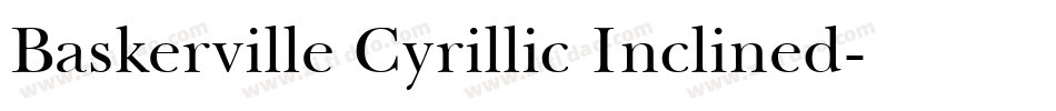 Baskerville Cyrillic Inclined字体转换